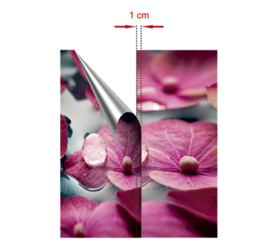 Fototapety, których dłuższy bok przekracza 300cm powinny być łączone z 1 cm zakładką